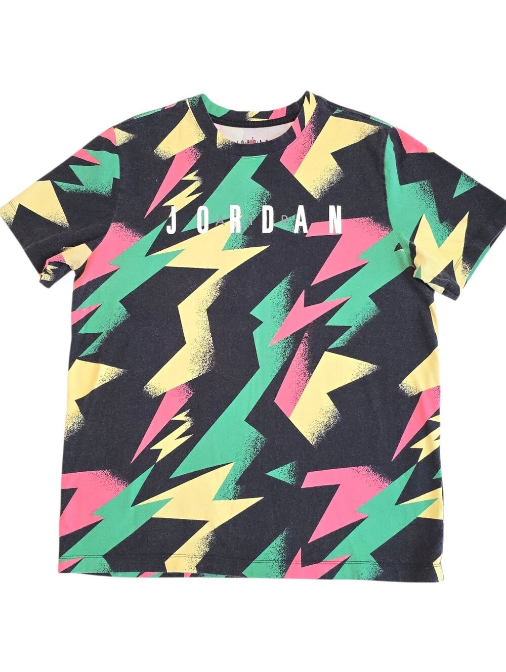 90s Y2K Jordan Jumpman Air Mens Retro Graphic Cotton T-Shirt Lightning Bolt Lrg